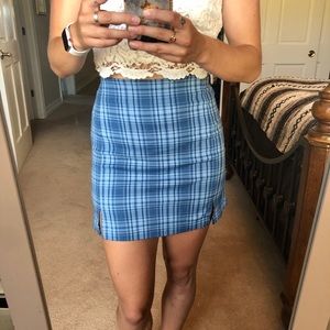 John Galt Women’s Blue Plaid Cara Skirt